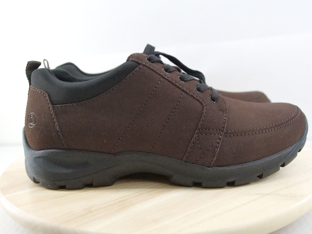 Lands' End All Weather Lace-Up Shoes Sneakers Men's US 11 EE Espresso Suede